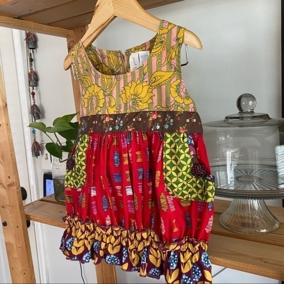 Matilda Jane Paint By Numbers Jester Red Shasta Bubble Top mixed floral print - Picture 15 of 16